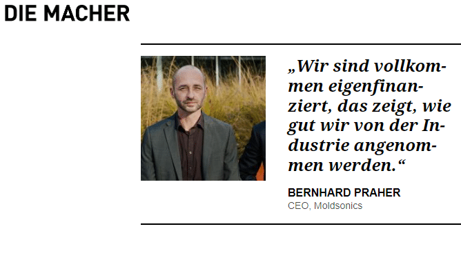 Die Macher Zitat von Geschäftsführer Bernhard Praher